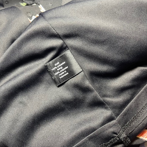 Lane Bryant Black Floral Swiss Dot Flutter Sleeve Button Front Midi Dress 14 - Picture 7 of 7